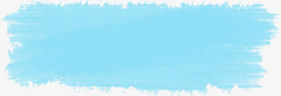 蓝色笔刷横条色块免抠