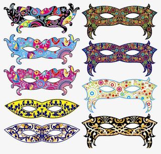 各式卡通面具免抠