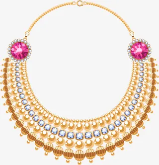 钻石黄金项链免抠