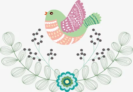 可爱春天小鸟免抠