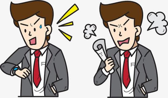 焦急暴躁的商务小人免抠