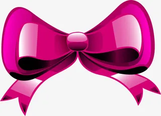 小清新紫色蝴蝶结免抠