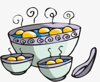 汤圆手绘图形免扣素材免抠