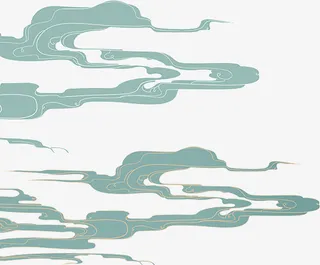 国潮元素祥云烟云免抠