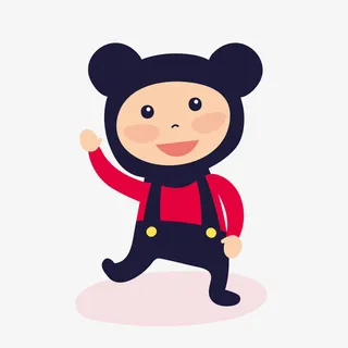 穿着米奇衣服的男孩免抠