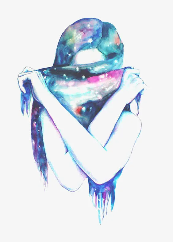创意女生免抠
