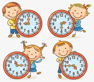 小女孩与时钟免抠