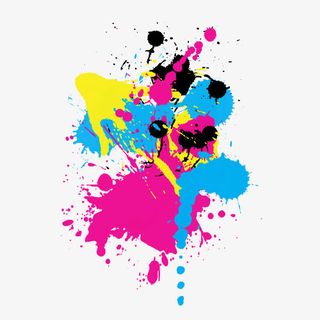 彩色颜料喷溅免抠