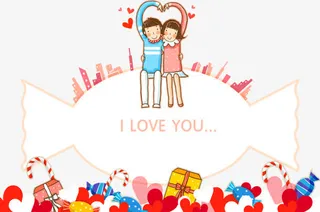 手绘各种爱心彻悟果免抠