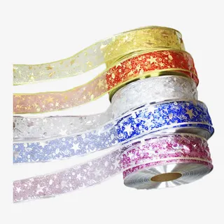 圣诞树装饰彩带免抠