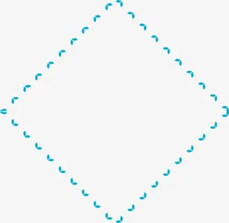 小清新蓝色边框免抠