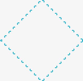 小清新蓝色边框免抠