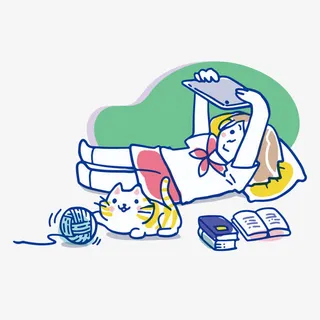 躺着玩手机免抠 躺着玩手机免抠