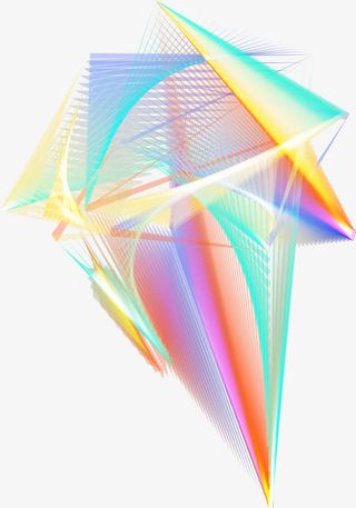 渐变红色线条光芒免抠