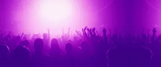 紫色人群狂欢电商海报背景高清