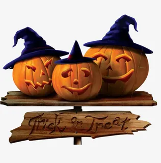 万圣节南瓜指示牌免抠
