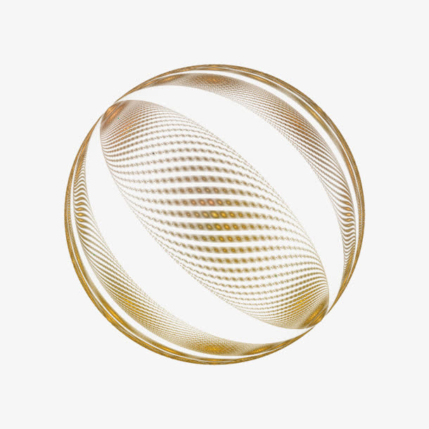 红白条光球png素材免抠