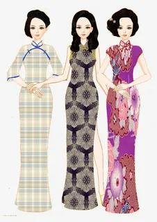 身穿旗袍的女孩免扣素材免抠