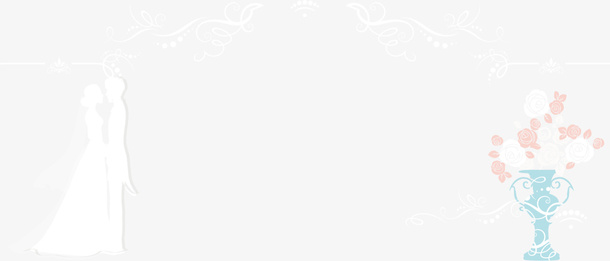 欧式婚礼花朵框架免抠