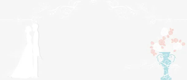 欧式婚礼花朵框架免抠
