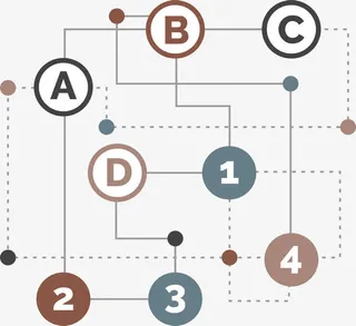 节点迷宫线路图免抠