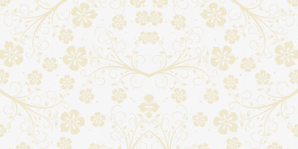 黄色花朵小草底纹免抠