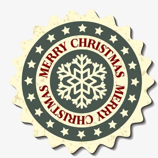 黄色雪花标签免抠