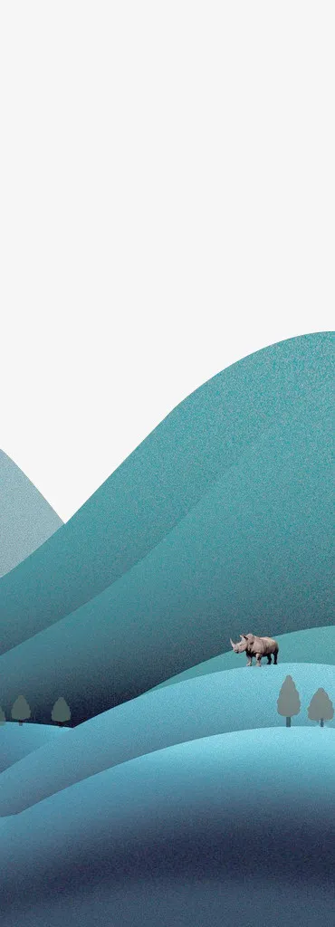 起伏的远山免抠