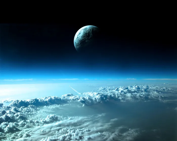 高级感背景 夜空 星体  大气层高清