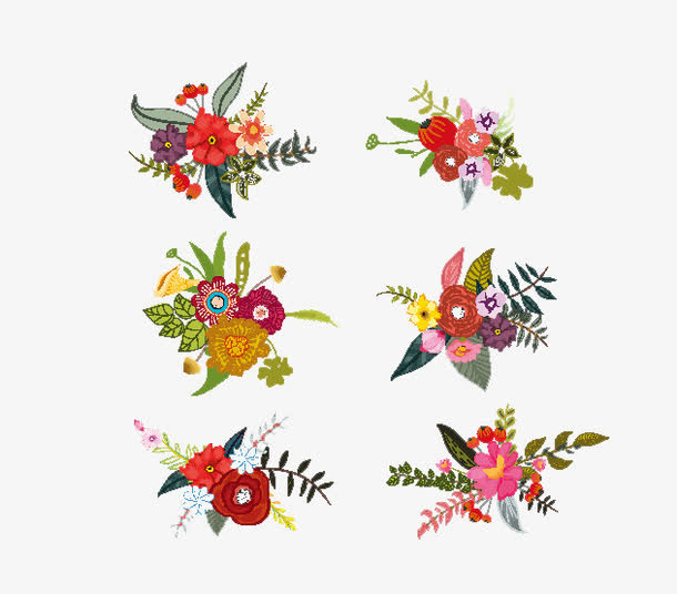 花朵花卉植物边框矢量素材免抠