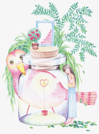 小清新插画免抠