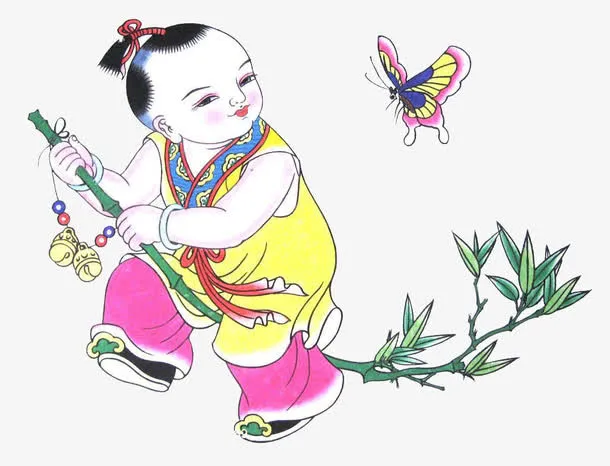 年画娃娃免抠