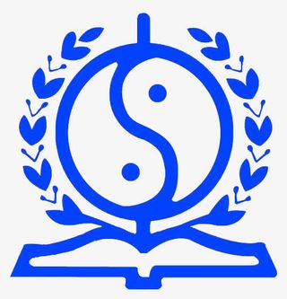 中医蓝色八卦logo免抠