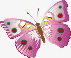 紫色唯美梦幻蝴蝶风光免抠