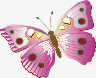 紫色唯美梦幻蝴蝶风光免抠