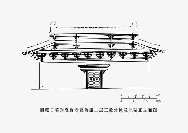 西藏日喀则夏鲁寺正殿图免抠
