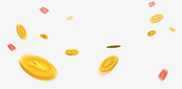 漂浮的金币免抠