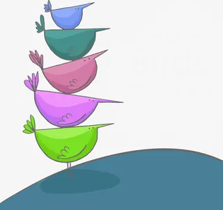 山坡稻草人矢量素材免抠