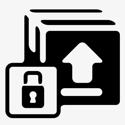 锁箭头黑色图标免抠