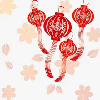 大红灯笼高高挂免抠