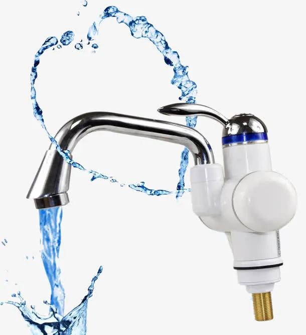 心形水流自动加热水龙头免抠