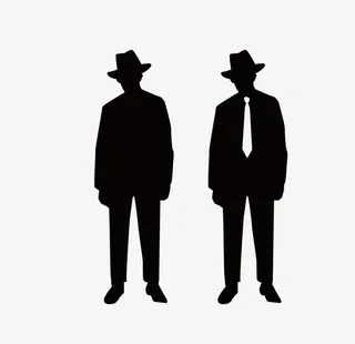 上海滩人物剪影免抠