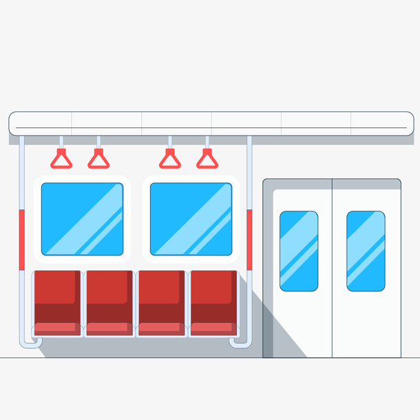 地铁里的简单座椅免抠