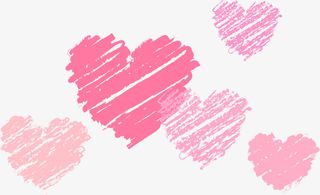 红色母亲节手绘爱心免抠