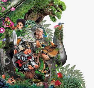 奇幻童话小人国骑士免抠