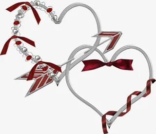 金属心型边框免抠