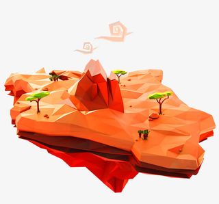 卡通几何纹理山丘装饰图案免抠
