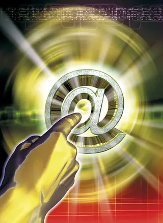 手与符号创意科技背景高清