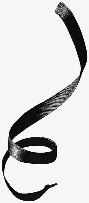 黑色丝带免抠