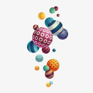 装饰立体彩色球免抠